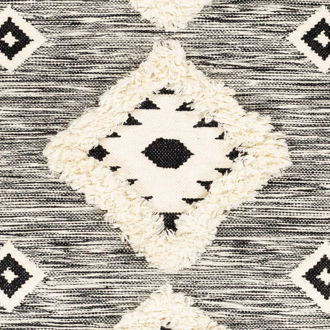 Gardner Cream on Gray Wool Tassel Rug - Clearance Rugs TriadCommerceInc