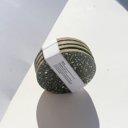 Olive Terrazzo Coasters - Set of 4 Décor TriadCommerceInc