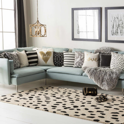 Guiseley Dalmatian Wool Area Rug Rugs TriadCommerceInc