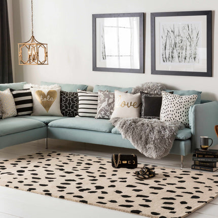 Guiseley Dalmatian Wool Area Rug Rugs TriadCommerceInc