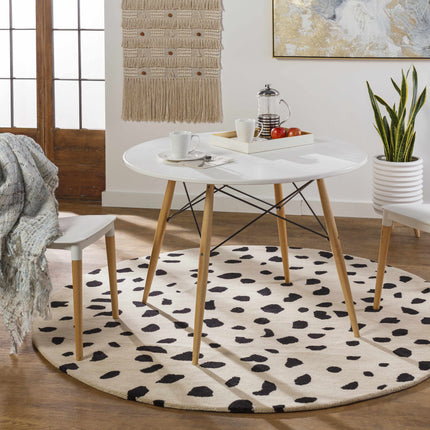 Guiseley Dalmatian Wool Area Rug Rugs TriadCommerceInc