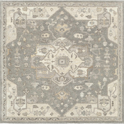 Broomfield 1196 Hand Tufted Taupe Wool Rug Rugs TriadCommerceInc 6' Square