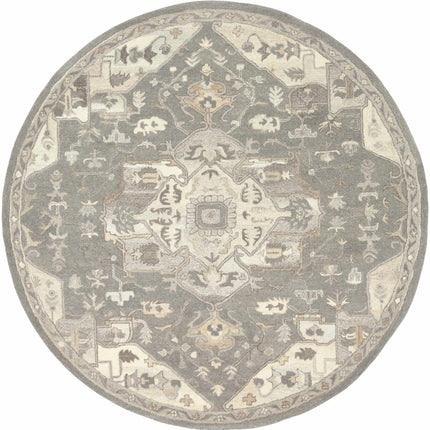 Broomfield 1196 Hand Tufted Taupe Wool Rug Rugs TriadCommerceInc 8' Round