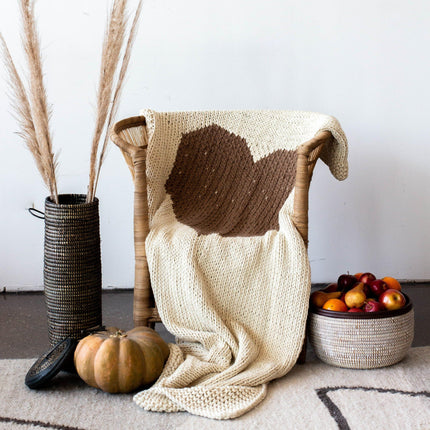 Hand-Knitted Merino Wool Heart Throw Blanket Throw Pillows & Blankets TriadCommerceInc