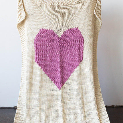 Hand-Knitted Merino Wool Heart Throw Blanket Throw Pillows & Blankets TriadCommerceInc Dark Pink