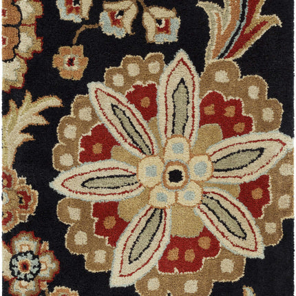 Heaters Black Floral Wool Carpet Rugs TriadCommerceInc 2' x 3' Rectangle