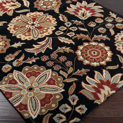 Heaters Black Floral Wool Carpet Rugs TriadCommerceInc