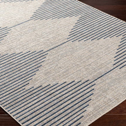 Stephan Blue & Gray Outdoor Rug Rugs TriadCommerceInc 5'3" x 7'7" Rectangle