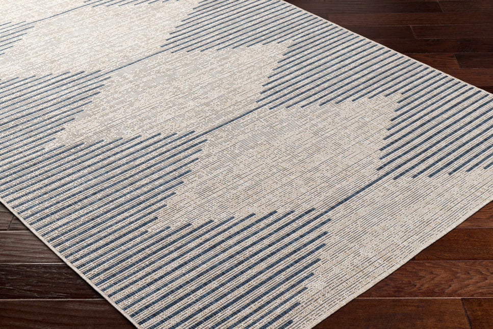 Stephan Blue & Gray Outdoor Rug Rugs TriadCommerceInc 5'3" x 7'7" Rectangle