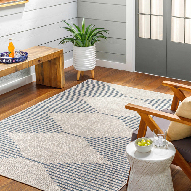Stephan Blue & Gray Outdoor Rug Rugs TriadCommerceInc