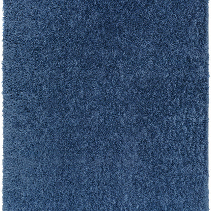 Faina Solid Dark Blue Shag Rug Washable Rugs TriadCommerceInc 4' x 5'7" Rectangle