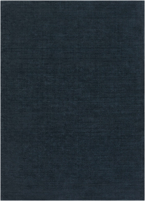 Brockton Solid Wool Dark Blue Area Rug Rugs TriadCommerceInc 8' x 11' Rectangle