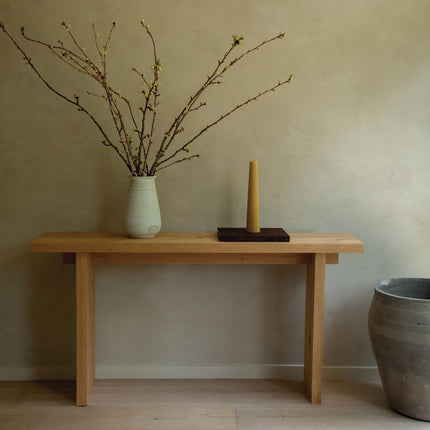 Kyoto Entry Console - White Oak Accent Tables TriadCommerceInc
