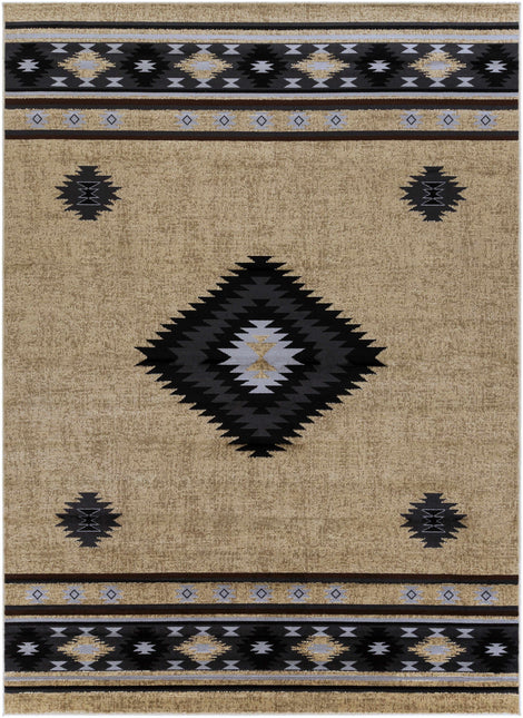 Buckhaven Brown Aztec Carpet Rugs TriadCommerceInc 1'10" x 2'11" Rectangle