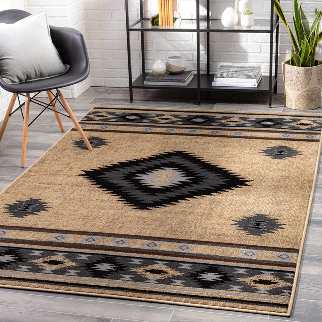 Buckhaven Brown Aztec Carpet Rugs TriadCommerceInc