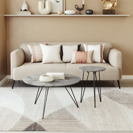 Kerris Coffee Table Set (2-Piece) Gray & Black Coffee Tables TriadCommerceInc   