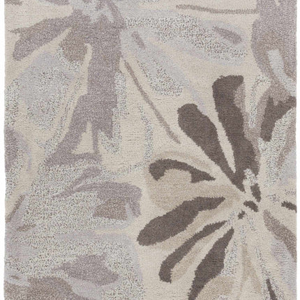 Ilfeld Athena Gray Floral Wool Rug Rugs TriadCommerceInc 2'6" x 8' Runner