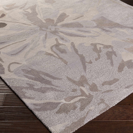 Ilfeld Athena Gray Floral Wool Rug Rugs TriadCommerceInc
