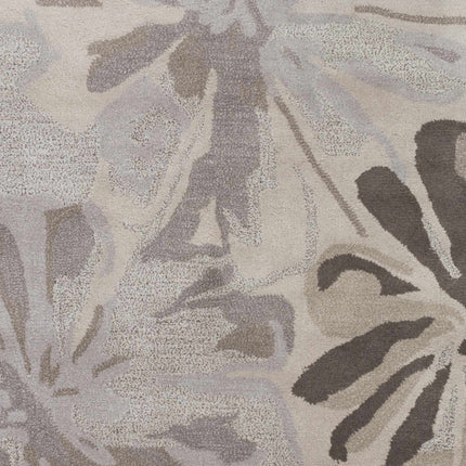 Ilfeld Athena Gray Floral Wool Rug Rugs TriadCommerceInc