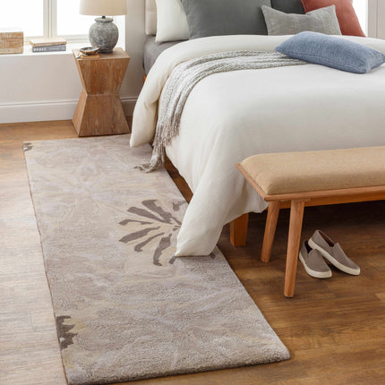 Ilfeld Athena Gray Floral Wool Rug Rugs TriadCommerceInc