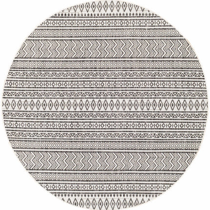 Imboden Black&White Outdoor Rug Rugs TriadCommerceInc 5'3" Round