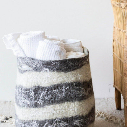 Ingobozi Woven Wool African Storage Basket Baskets TriadCommerceInc