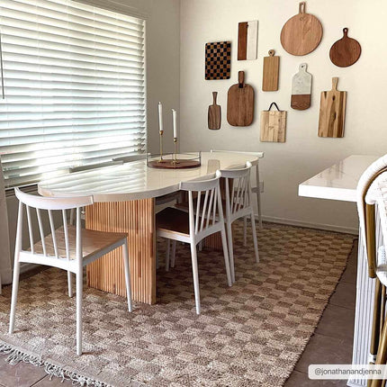 Ionut Checkered Jute Area Rug Rugs TriadCommerceInc