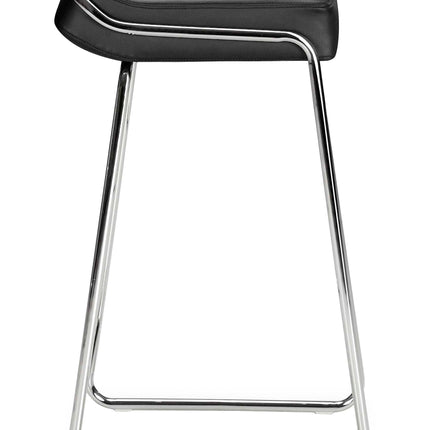 Wedge Barstool (Set of 2) Black Barstools TriadCommerceInc   