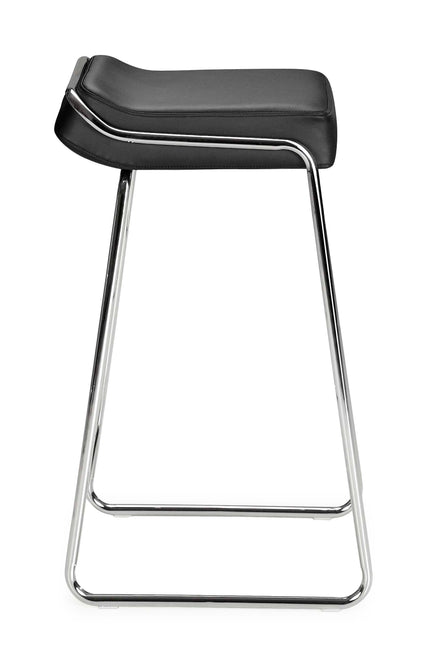 Wedge Barstool (Set of 2) Black Barstools TriadCommerceInc   
