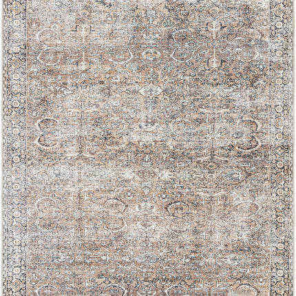 Tan Jill Vintage Washable Area Rug - Clearance Rugs TriadCommerceInc 5'3" x 7' Rectangle