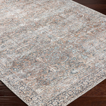 Tan Jill Vintage Washable Area Rug - Clearance Rugs TriadCommerceInc