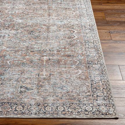 Tan Jill Vintage Washable Area Rug - Clearance Rugs TriadCommerceInc