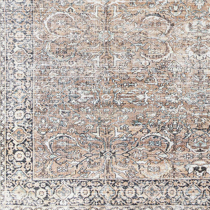 Tan Jill Vintage Washable Area Rug - Clearance Rugs TriadCommerceInc