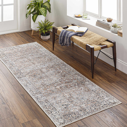 Tan Jill Vintage Washable Area Rug - Clearance Rugs TriadCommerceInc