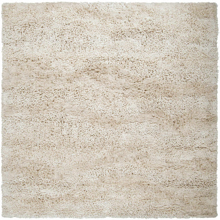 Kettering Solid Cream Wool Shag Rug Rugs TriadCommerceInc 8' Square