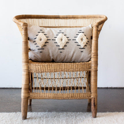 Khanya Lumbar Pillow Pillows TriadCommerceInc Natural White Cover ONLY