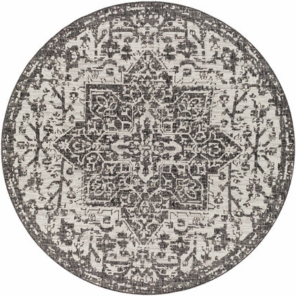 Charcoal Kilmacolm Indoor & Outdoor Rug - Clearance Rugs TriadCommerceInc 7'10" Round