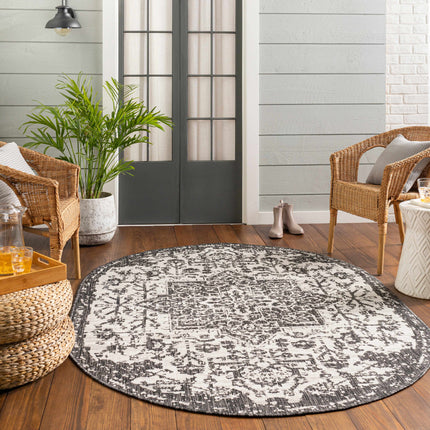 Charcoal Kilmacolm Indoor & Outdoor Rug - Clearance Rugs TriadCommerceInc