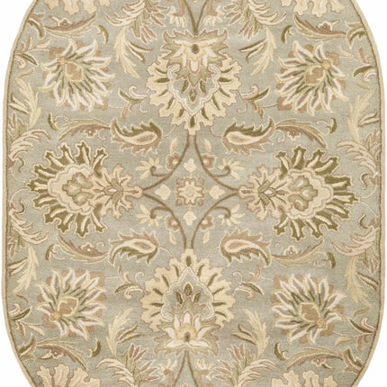 Chesterton Hand Tufted Ivory 1111 Area Rug Rugs TriadCommerceInc 6' x 9' Oval