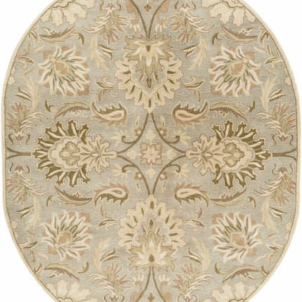 Chesterton Hand Tufted Ivory 1111 Area Rug Rugs TriadCommerceInc 8' x 10' Oval