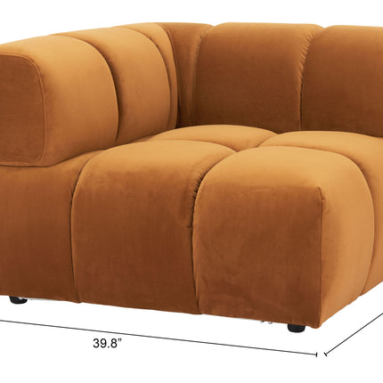 Rist Corner Chair Brown Sofas TriadCommerceInc   