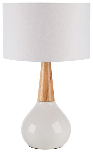Wolf Modern White Table Lamp Lighting TriadCommerceInc 18.5"H x 11"W x 11"D