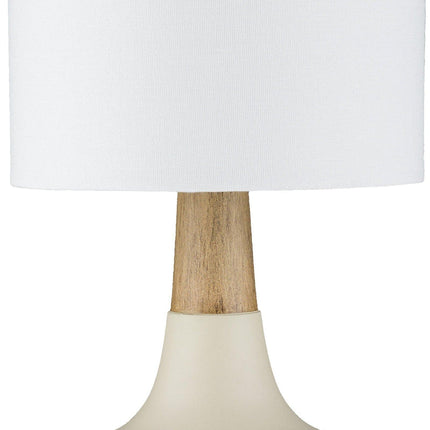 Poysdorf Modern Ivory Table Lamp Lighting TriadCommerceInc 17.5"H x 8"W x 8"D