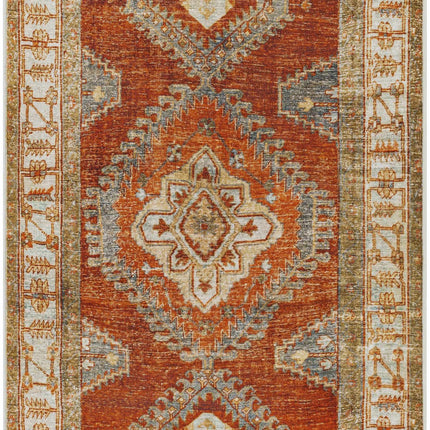 Kullar Orange Washable Area Rug Rugs TriadCommerceInc 2'6" x 8' Runner