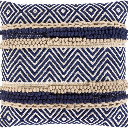 Labrador Navy Diamond Chevron Throw Pillow Throw Pillows TriadCommerceInc 20" Square Pillow Cover