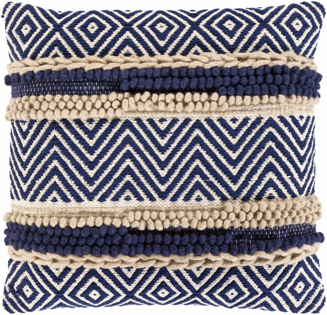 Labrador Navy Diamond Chevron Throw Pillow Throw Pillows TriadCommerceInc 20" Square Pillow Cover