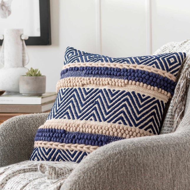 Labrador Navy Diamond Chevron Throw Pillow Throw Pillows TriadCommerceInc