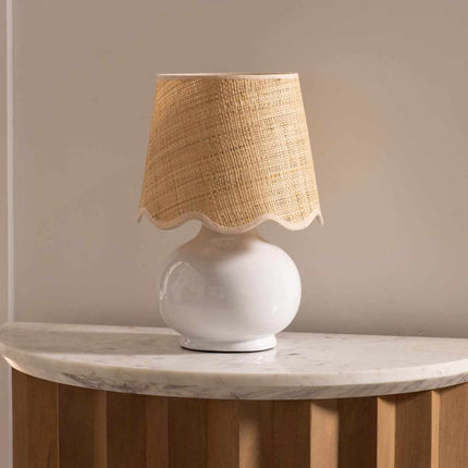 Theisseil Beige Table Lamp Table Lamps TriadCommerceInc