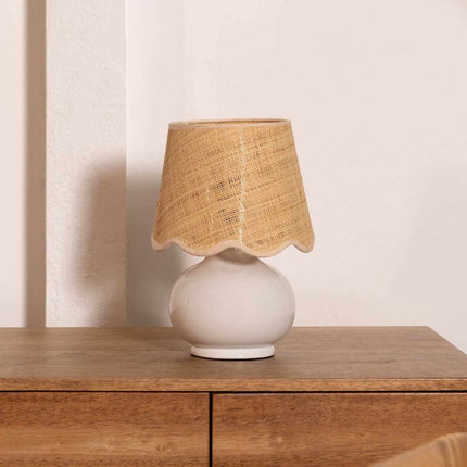 Theisseil Beige Table Lamp Table Lamps TriadCommerceInc