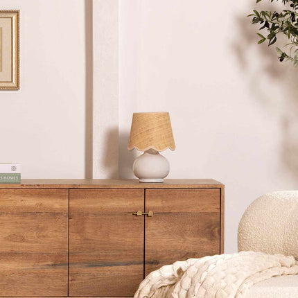 Theisseil Beige Table Lamp Table Lamps TriadCommerceInc